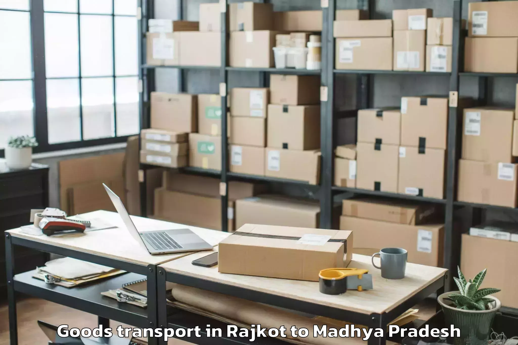 Reliable Rajkot to Mahaarajpur Goods Transport